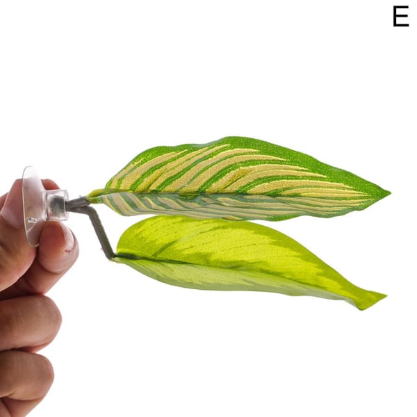 Betta Fish Leaf Pad, Plastväxt Betta Hammock Leaf Bed, Simulat greenA A
