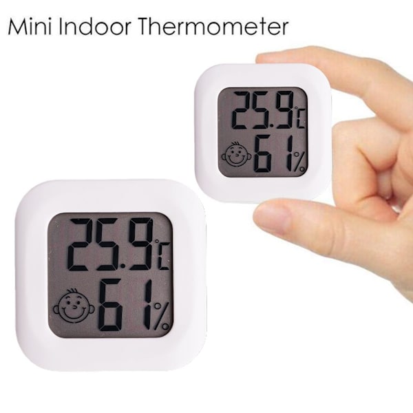 Digital LCD inomhus Hygrometer Termometer Fuktighetsmätare Rum хф ъ[