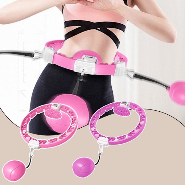 Smart Avtagbar Hu-la Hoop 2-i-1 Justerbar PP Material Hu-La Purple 1pc