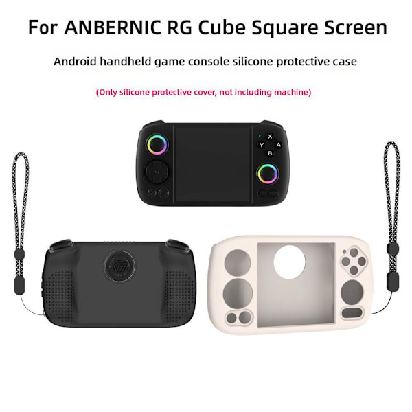För ANBERNIC RG Cube Handhållen Spelkonsol Silikon Skyddsfodral Mjuk US NY white For ANBERNIC RG Cube