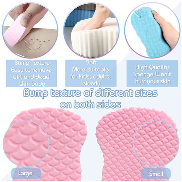Supermjuk exfolierande svamp kroppsskrubb duschborste SupplyUK - Badrum N8P7 Pink one size