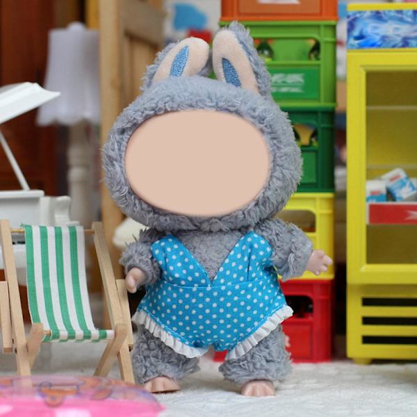 Dockkläder Outfit Tillbehör För Ropa Labubu 17cm bomulls docka Baddräkt H1D9 red glasses no doll