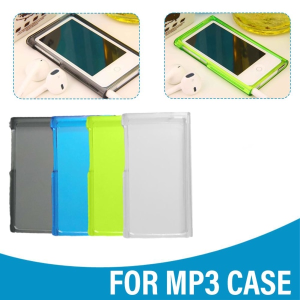 Klart glansigt TPU- case för Apple iPod Nano 7th Generation Cov Translucent green one-size