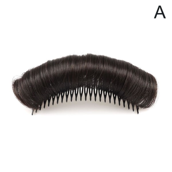 Comb Fluffy Osynlig Peruk Hår Bulle Bangs Pad Curl Hair Pad Hår natural color 12cm/4.72 inch