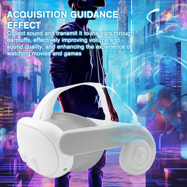Silikon hörselkåpor för Oculus Quest 3 VR Tillbehör Buller white one-size