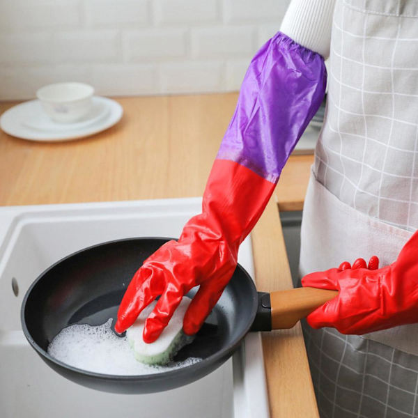 Långärmad Nitril Kemikaliesäker Vattentät Handske Latexgummi AU S/HET