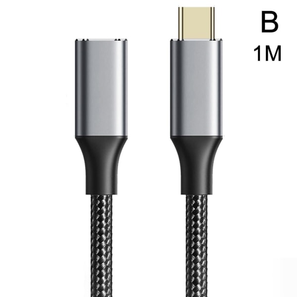 USB-C 3.1-förlängningskabel C Hane C Hona Typ-C-kabel Snabb Char 1m one-size