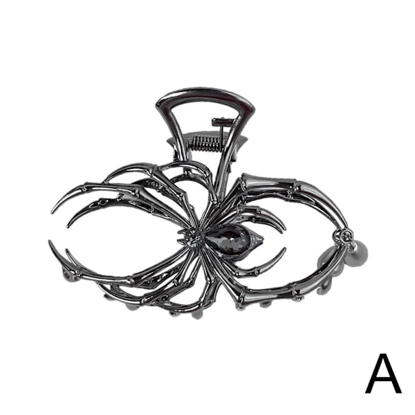 Spindelhårklämmor, Metall Spindelhårklämmor för Kvinnor, Halksäkra Silvery One size