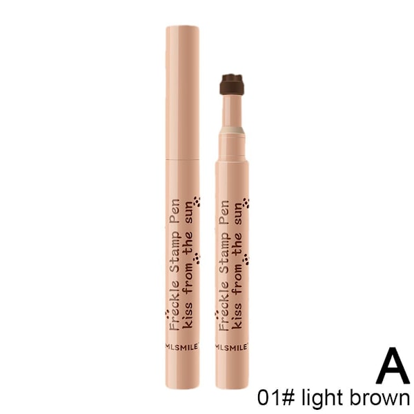 Naturlig Fräknepenna Mjuk Hållbar Vattentät Prick Makeup Penna Markör BÄSTf 01#light brown one size