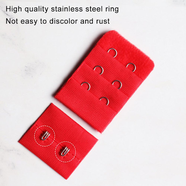 BH-förlängare för kvinnor, mjuk, bekväm, stretchig BH-förlängningsrem, 2 hakar 3 O3Y9 White One size