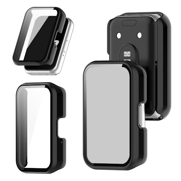 För Samsung Galaxy Fit 3 Full Coverage Härdat Glas Fodral Skärmskydd HOTS Sliver Frosted