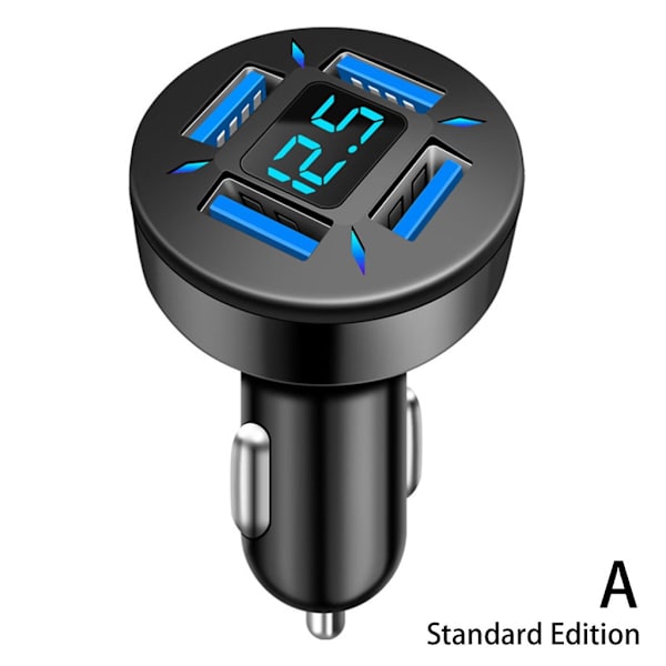 Standard Edition 4-USB Snabbladdande Smartphone Billaddare QC3.0 Bilhuvudladdare H8H6