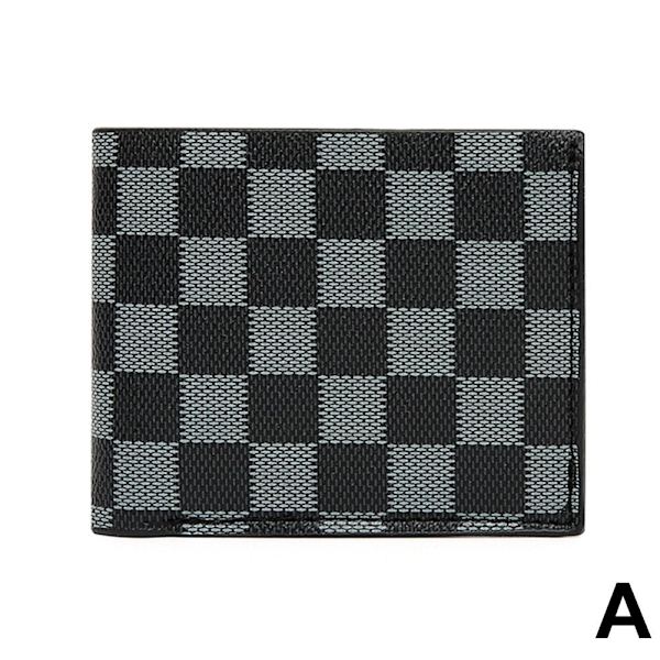 PU Läderplånbok För Män Original Myntväska Ungdoms Mode Sömmar Kontrastfärg Plånbok Pojke N5p2 Black onesize