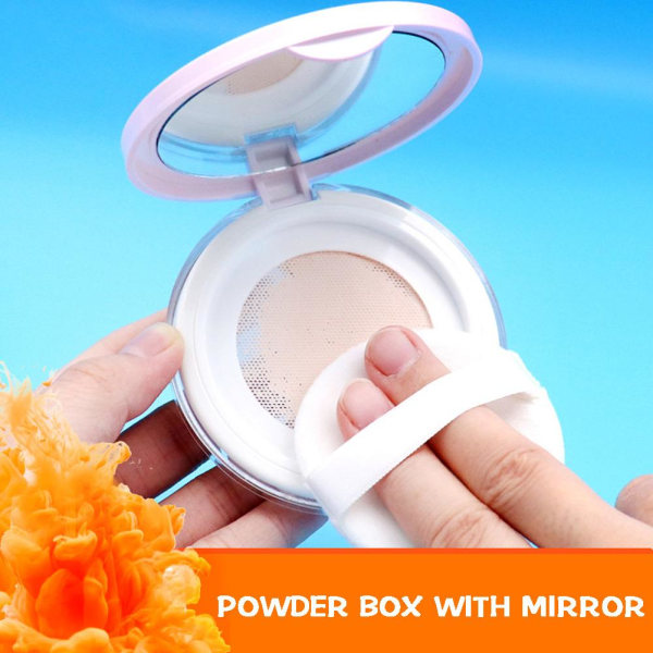 Portabel lös pulver kompakt behållare med spegeltom återanvändning Fantasy one-size