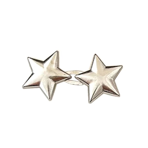 1 par multifunktionella Little Star midjespännen: Inga stansningar & Anti-Exp G4R6  silver onesize