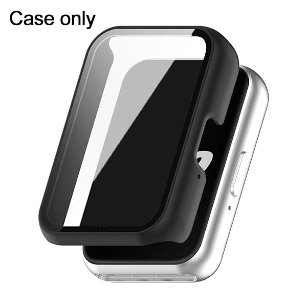 För Samsung Galaxy Fit 3 Full Coverage Härdat Glas Fodral Skärmskydd HOTS Sliver Frosted
