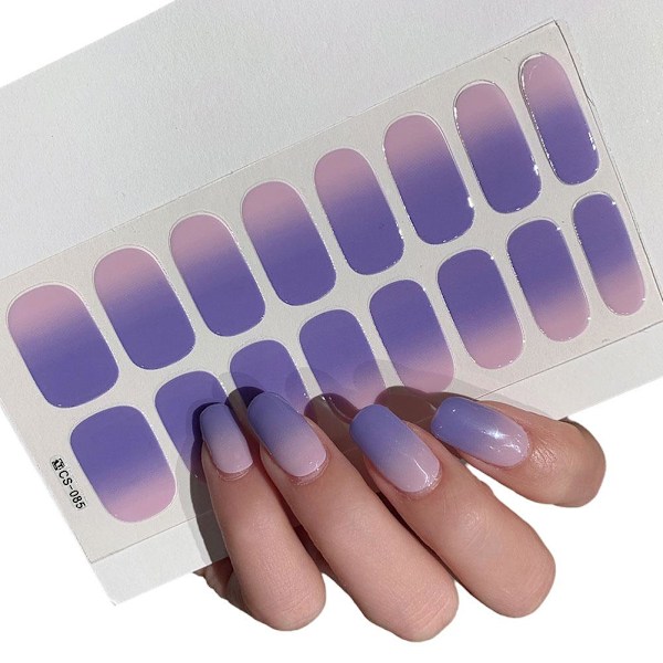Gradient Nagelplåster Små Fräscha Naglar Heltäckande Klistermärke Flera Färger För Kvinnor X2S9  CS-85 1set