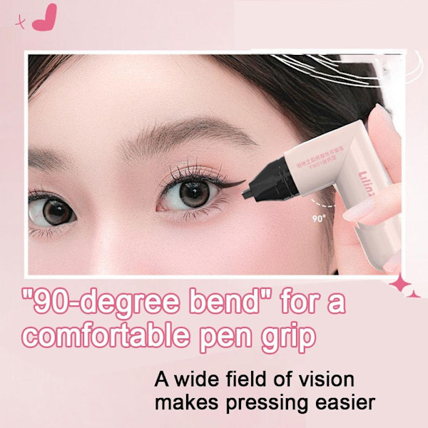 Roterande Eyeliner Stämpel Penna Vattentät Långvarig Kosmetisk Eyeliner Dubbelsidig Stämpel M3d8 01 # Natural Black, 2.1ml