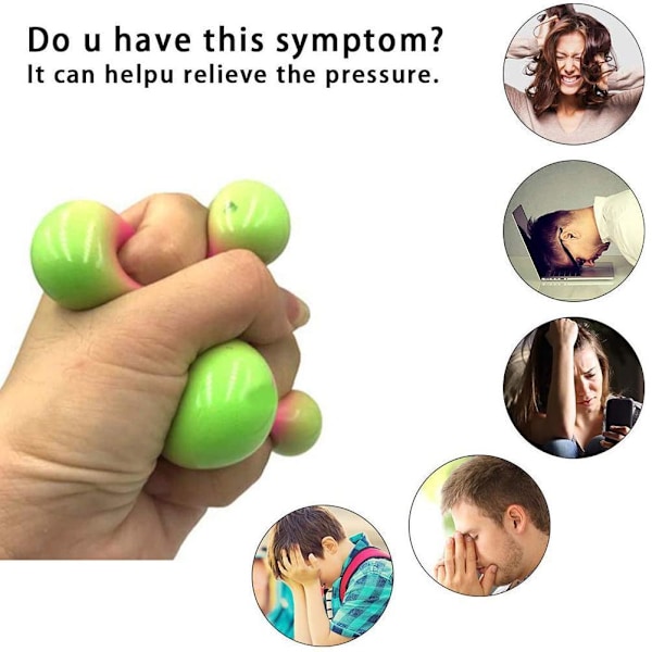 1/4 st Squish Sensory Stress Reliever Ball Leksaker autisms Squeezes Purple 6cm