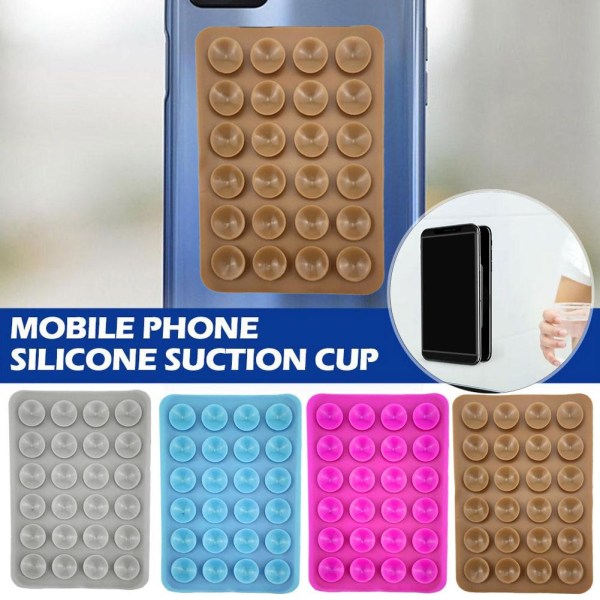 Silikon Sugkopp Phone Case Montering, 2st Square Suction Phon black 1pcs 2pcs