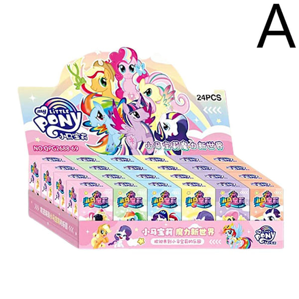 24-pack BB 3 slumpmässigt levererade tecknade anime mini dockor hänge T pony 24pcs/set