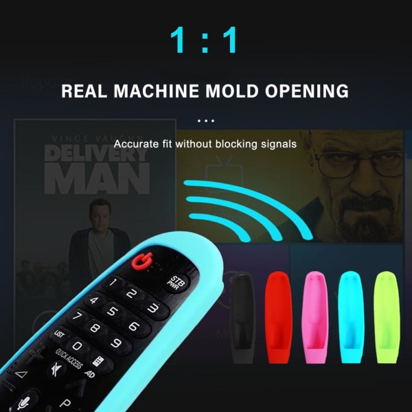 TV- cover förtjockat silikon anti-droppskydd Fluorescent blue 1PC