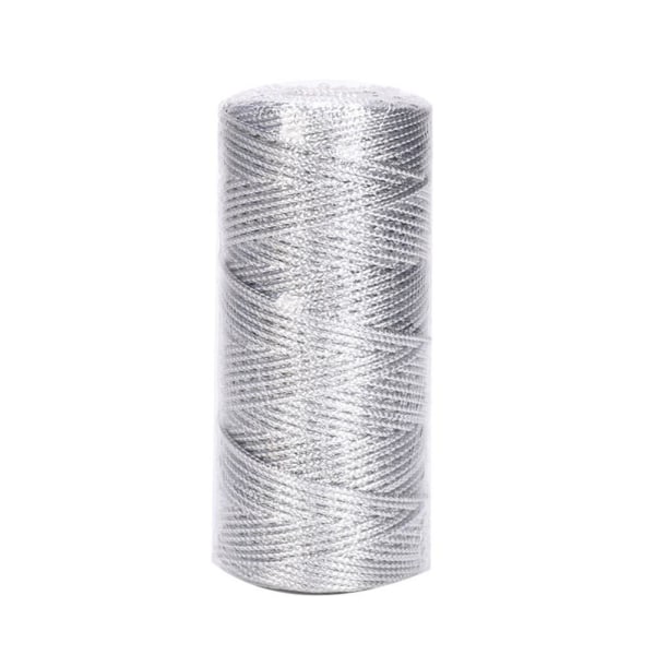 100m*1,5mm Macrame sladdrep Ribbon Crafts DIY Guld Silver Rep silver 100m