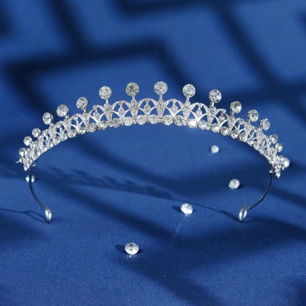Rhinestone Crown Bridal Crown Bröllop Tiara Legering Hår Accessori Gold One size