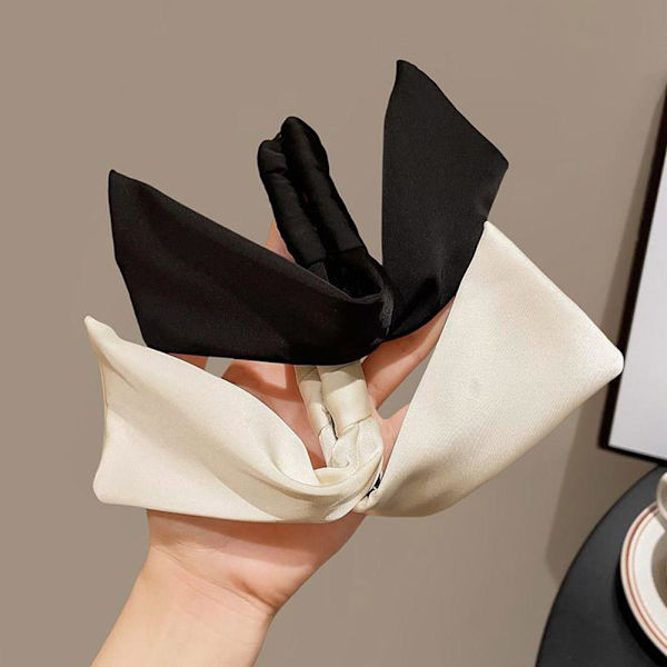 Elegant och utsökt kaninöron bananklämma söt koreansk high-end lätt huvudbonad stil B3f3 khaki One size