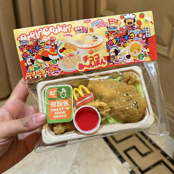 Simuleringsmat Blind Box Ris Stekt Kyckling Setmåltid Squishy Sq Fried chicken onesize