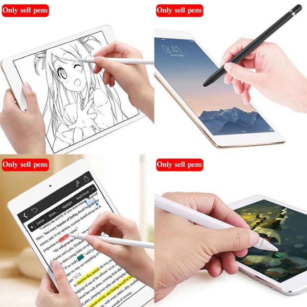 Universal kapacitiv penna ritstift för Ipad Android surfplatta white One-size
