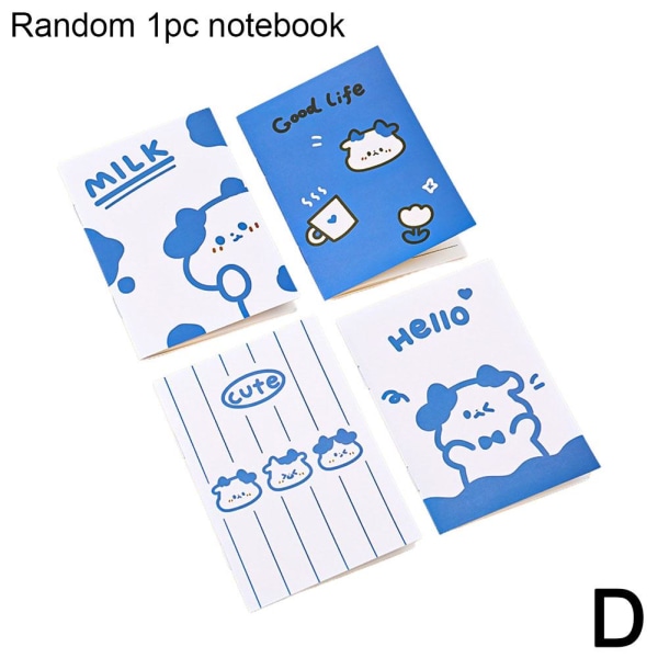 Mini anteckningsbok tecknad anteckningsbok student brevpapper dagbok cow random 1pc