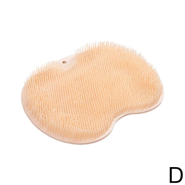 Silikon duschfot skrubber rygg kroppsborste-massager pad matta C orange One-size