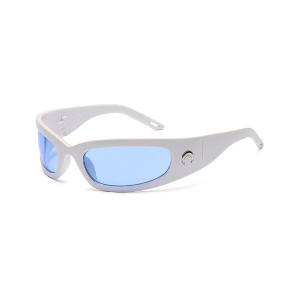 Färgglada solglasögon Europeisk och amerikansk trend utomhusridning G white one size