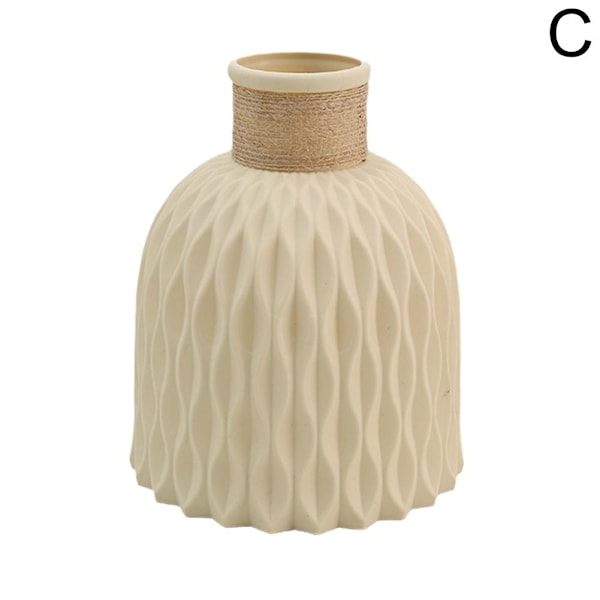 Estetisk Skandinavisk Plastvas Home Decor Blomvas Pasu beige 1pcs