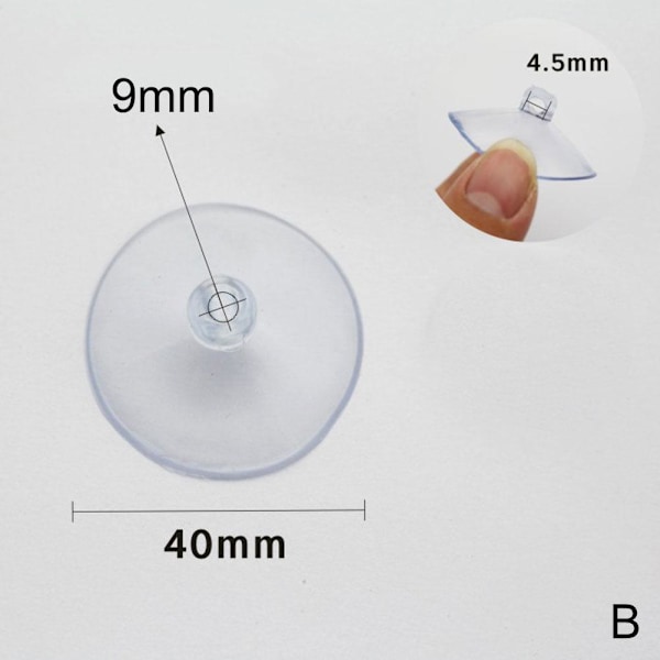 Stark fönsterglas kakel sugkopp krok sugkopp krok F5 Pla TransparentA 3cm