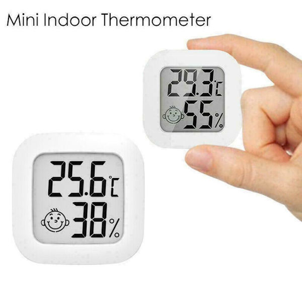 Digital LCD inomhus Hygrometer Termometer Fuktighetsmätare Rum хф ъ[