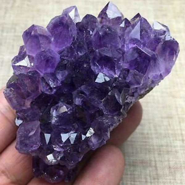 wppp 1 st Naturlig ametist Grov sten Kristallkluster Healing C purpleB 30g