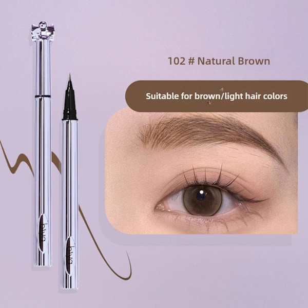 Flytande Eyeliners Ögonbrynspenna Borste Spets Linje Slät Vattentät  103 # smoky gray 800mg