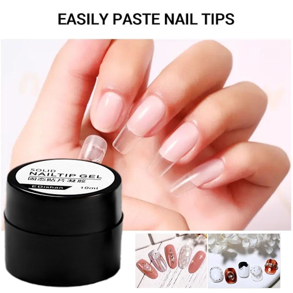 10ml Solid Nagelspetsar Gel Solid State Chip Lim Extension Akryl Snabbtorkande Nagel S7m8