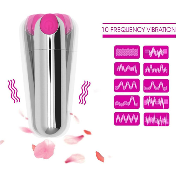 Kraftfull Bullet Vibrator Clit Stimulering Mini Massager Ladda purple One-size