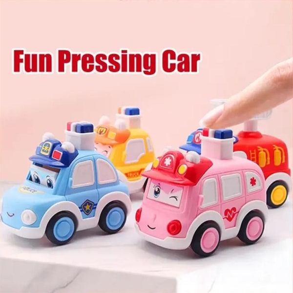 Cartoon Pullback Car Mini Söt Rescue Alliance Team Fall-Resista A one-size