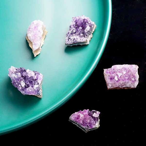 Naturlig Rå Ametist Kvarts Geode Kristallkluster Healing 20-30g 10-20g/ Dekor N3J5 purpleA 20g