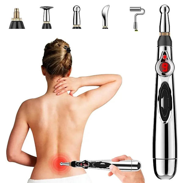 Elektrisk Akupunkturpenna Smärtlindring Punktmassage ^ Meridia Hot US C9Q2 sliver 3 suit