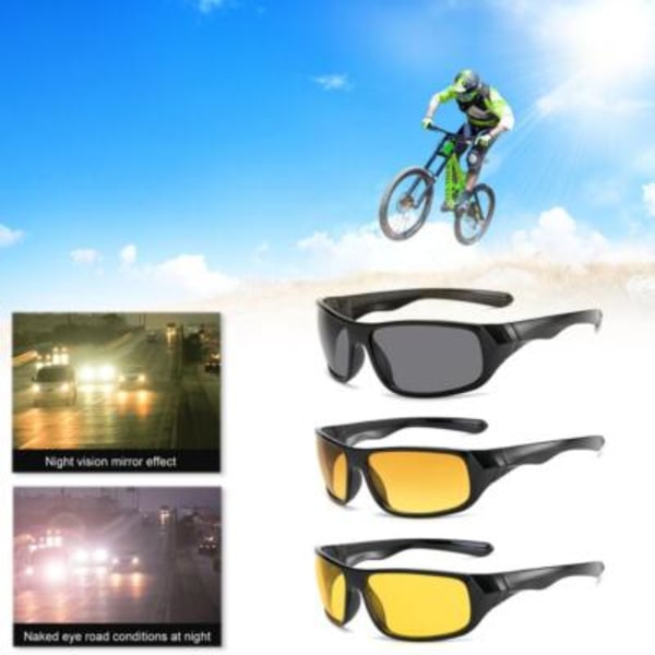 HD Mörkerkörningsglasögon Polariserade Gula Linser Anti-tonad Bländningssyn UK LAGER yellow One-size