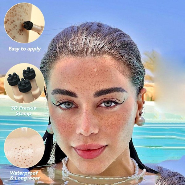 Naturlig Fräknepenna Mjuk Hållbar Vattentät Prick Makeup Penna Markör BÄSTf 01#light brown one size