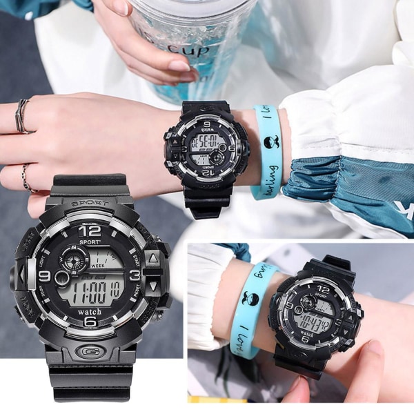 Multifunktionell elektronisk watch Enkel watch Watch Black One size
