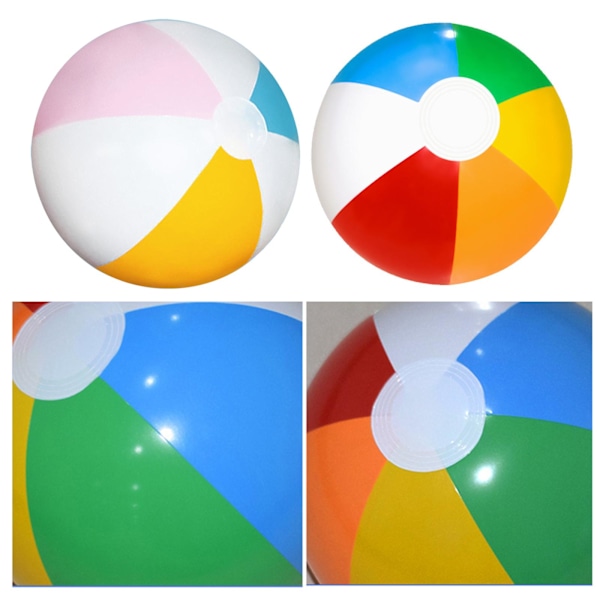 Uppblåsbar Badboll Regnbågsfärgad Poolparty Favörer Boll Leksak Strand Pvc Uppblåsbar Sommarleksak G2u8 6 color-40cm 40cm