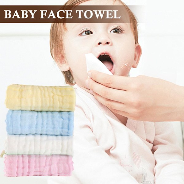 CQJJTKX Muslin Babytvättlappar, 100% Bomulls Tvättservetter för Bebis Pink 1pcs