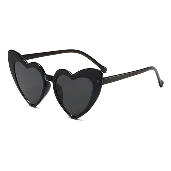 Kärlek Hjärta Solglasögon Kvinnor Mode Oversize Shades Solskyddsglasögon Sommarresa M4r3 Black One size
